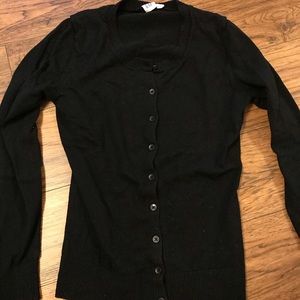 Black Button Up Sweatshirt
